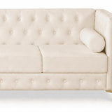 79" White Faux Leather Sofa - HomeRoots - Flyclothing LLC