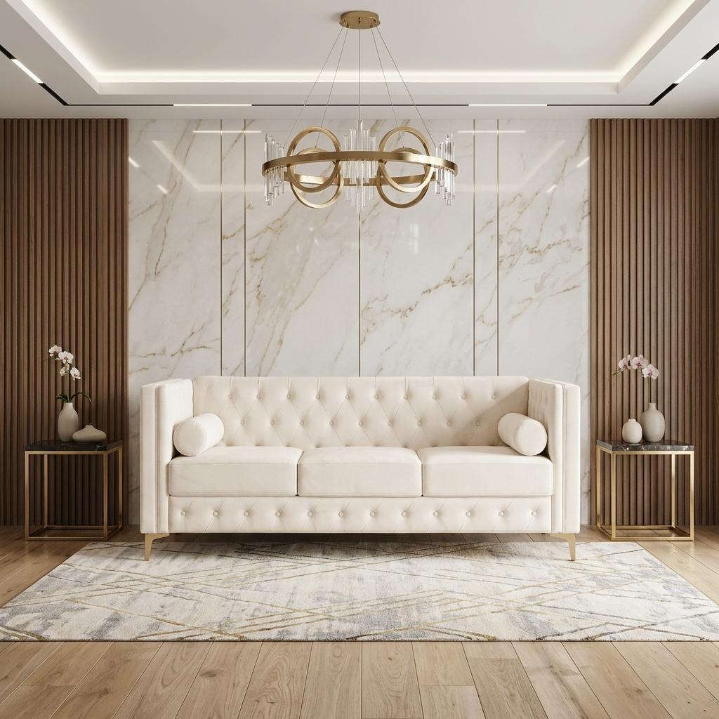 79" White Faux Leather Sofa - HomeRoots - Flyclothing LLC