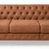 79" Brown Faux Leather Sofa - HomeRoots - Flyclothing LLC