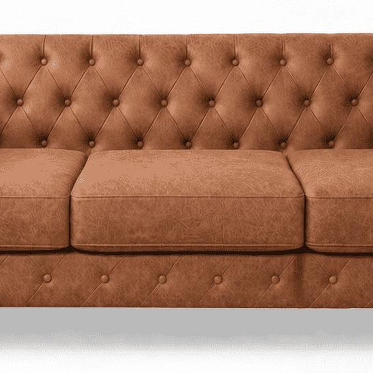 79" Brown Faux Leather Sofa - HomeRoots - Flyclothing LLC