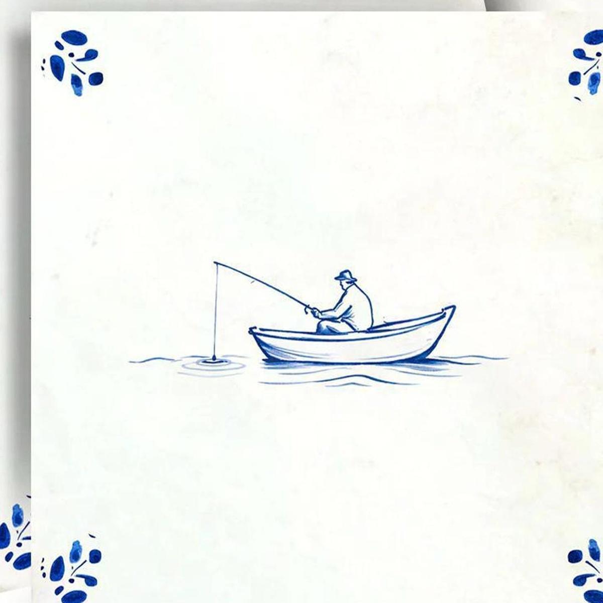 4" x 4" Blue Vinyl Arabesque Peel And Stick Removable Tiles - HomeRoots - Flyclothing LLC