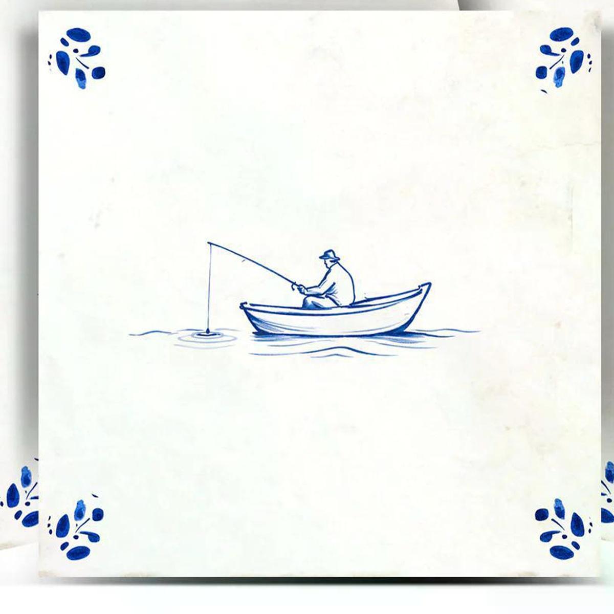 5" x 5" Blue Vinyl Arabesque Peel And Stick Removable Tiles - HomeRoots - Flyclothing LLC