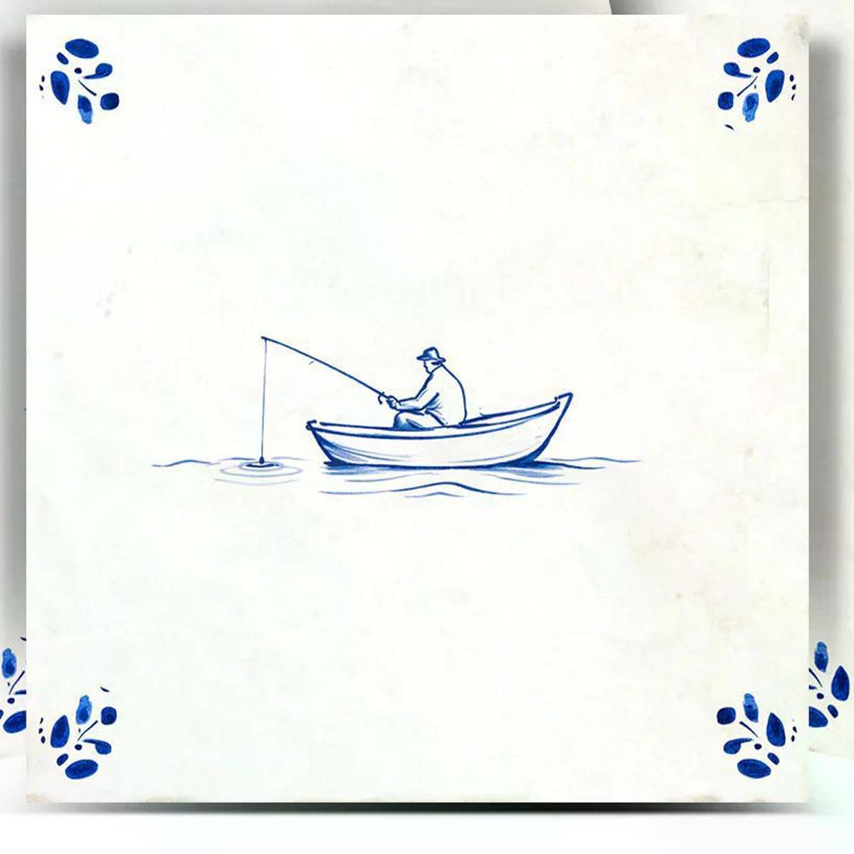 8" x 8" Blue Vinyl Arabesque Peel And Stick Removable Tiles - HomeRoots - Flyclothing LLC