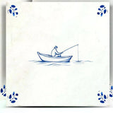 8" x 8" Blue Vinyl Arabesque Peel And Stick Removable Tiles - HomeRoots - Flyclothing LLC