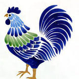 4" x 4" Blue Vinyl Arabesque Peel And Stick Removable Tiles - HomeRoots - Flyclothing LLC