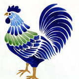 4" x 4" Blue Vinyl Arabesque Peel And Stick Removable Tiles - HomeRoots - Flyclothing LLC