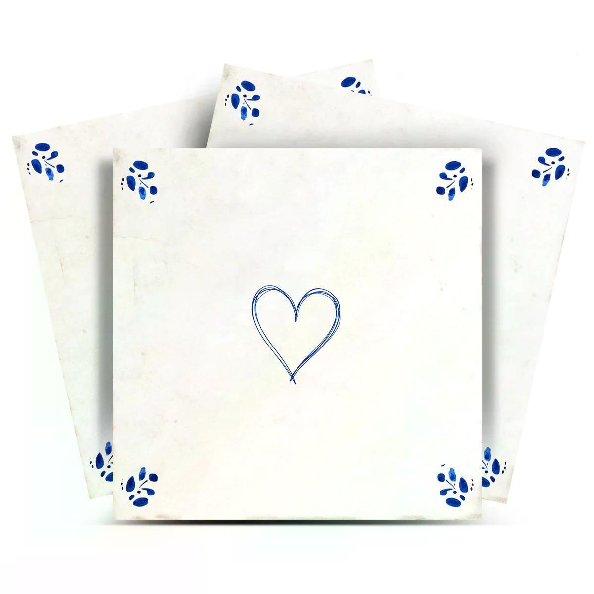 6" x 6" Blue Vinyl Arabesque Peel And Stick Removable Tiles - HomeRoots - Flyclothing LLC