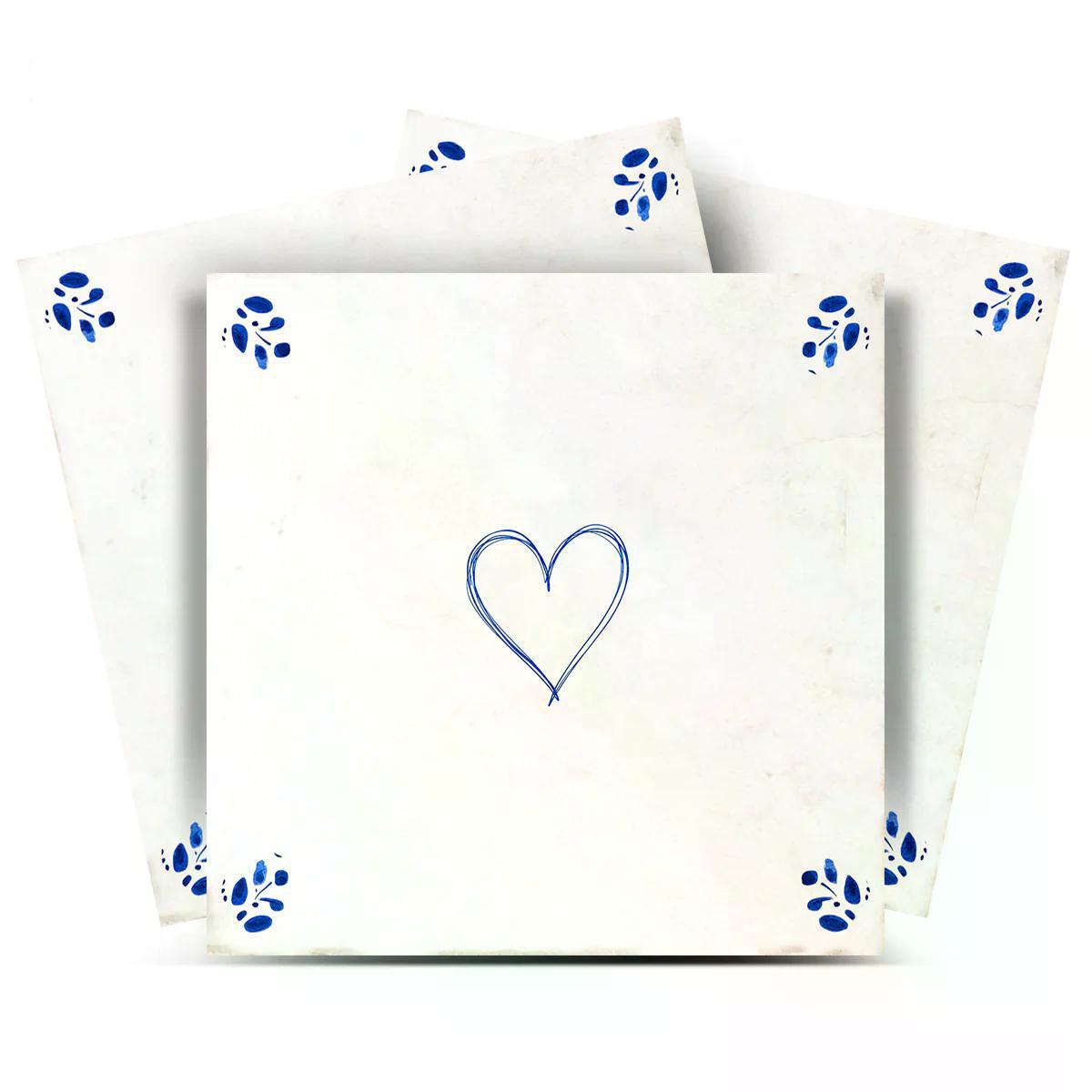 6" x 6" Blue Vinyl Arabesque Peel And Stick Removable Tiles - HomeRoots - Flyclothing LLC