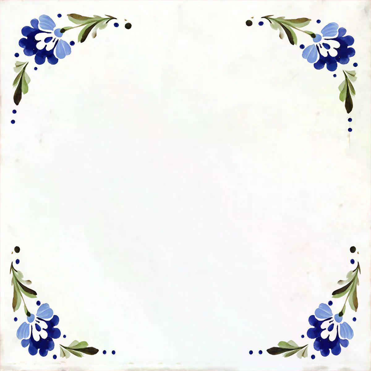 6" x 6" Blue Vinyl Arabesque Peel And Stick Removable Tiles - HomeRoots - Flyclothing LLC