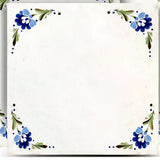 8" x 8" Blue Vinyl Arabesque Peel And Stick Removable Tiles - HomeRoots - Flyclothing LLC