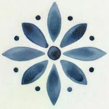 4" x 4" Blue Vinyl Arabesque Peel And Stick Removable Tiles - HomeRoots - Flyclothing LLC
