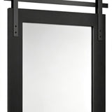26" Black Wood Barn Framed Accent Mirror - HomeRoots - Flyclothing LLC