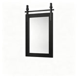 26" Black Wood Barn Framed Accent Mirror - HomeRoots - Flyclothing LLC