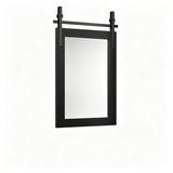 26" Black Wood Barn Framed Accent Mirror - HomeRoots - Flyclothing LLC