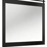 32" Black Wood Barn Framed Bathroom Vanity Mirror - HomeRoots - Flyclothing LLC