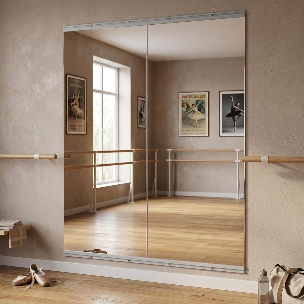 Set of Two 71" X 32" Frameless Work Out Mirrors - HomeRoots - Flyclothing LLC