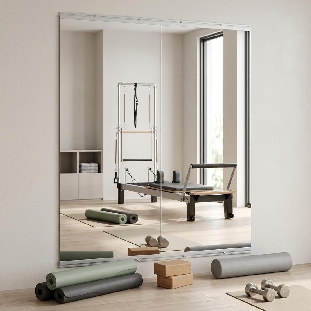 Set of Two 71" X 32" Frameless Work Out Mirrors - HomeRoots - Flyclothing LLC