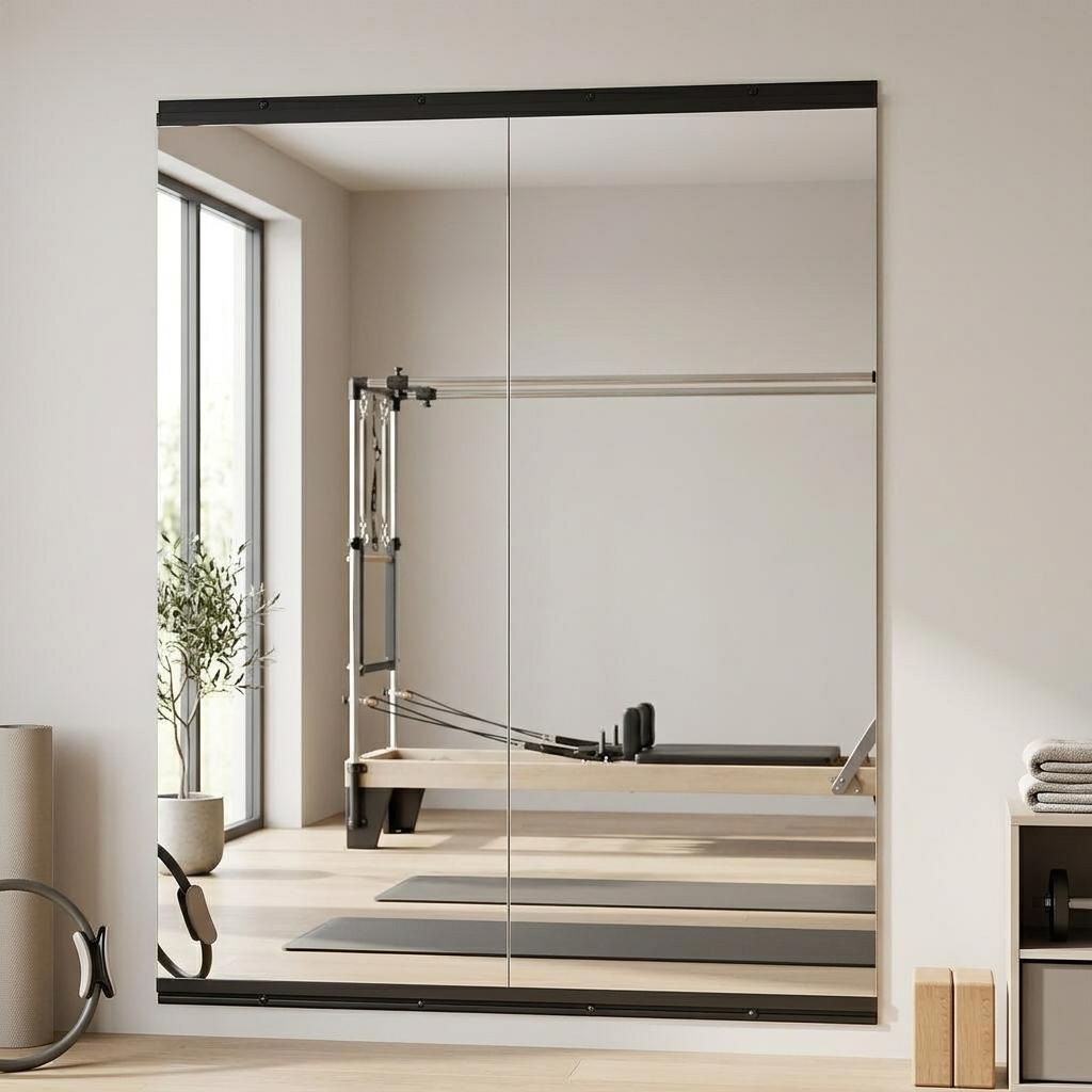 Set of Two Frameless 71" x 31" Full Length Work Out Mirrors - HomeRoots - Flyclothing LLC