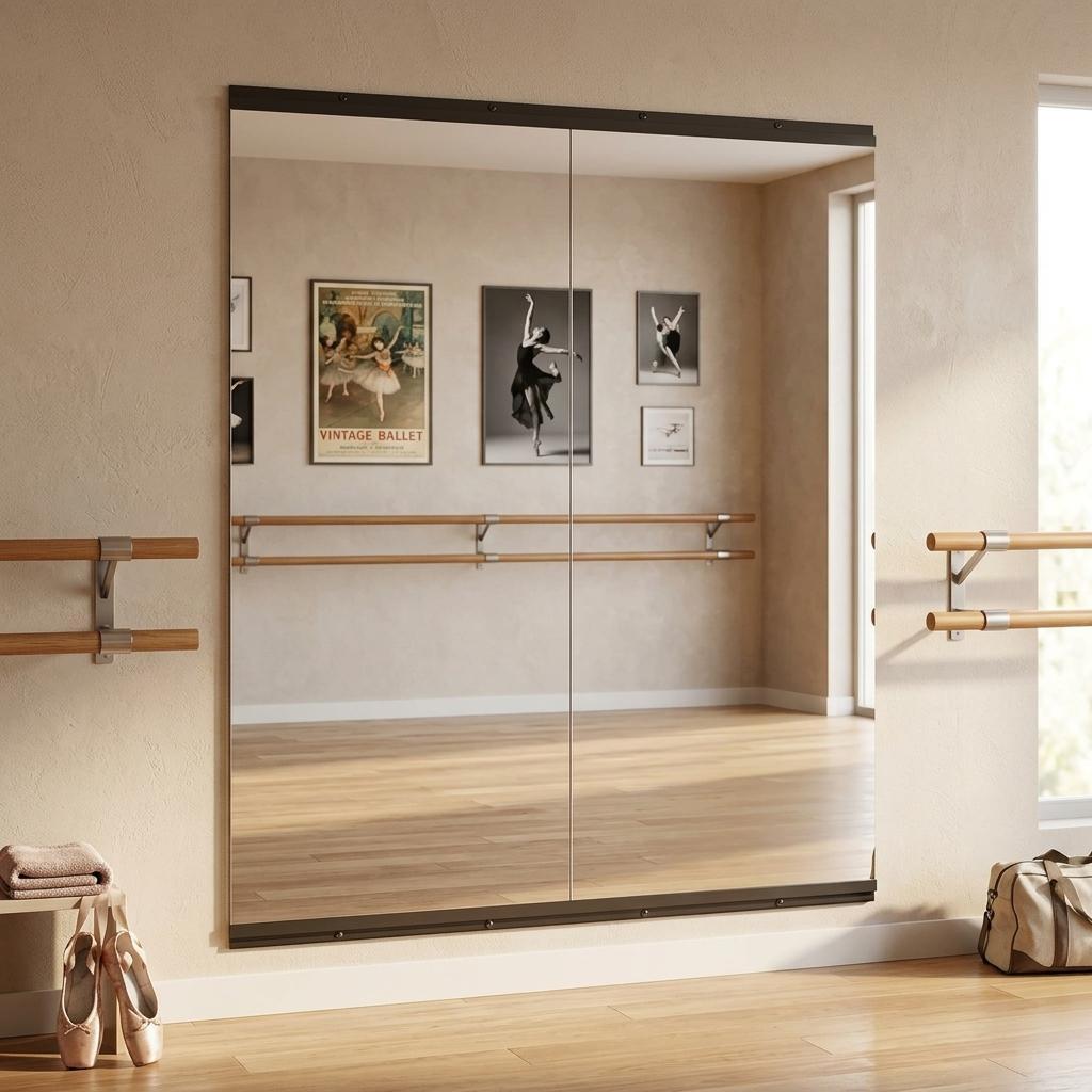 Set of Two Frameless 71" x 31" Full Length Work Out Mirrors - HomeRoots - Flyclothing LLC