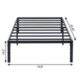 Black Steel Twin Bed Frame - HomeRoots - Flyclothing LLC