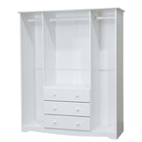 72" White Solid Wood Four Door Three Drawer Combo Dresser - HomeRoots - Flyclothing LLC