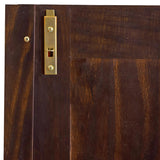 72" Coffee Solid Wood Two Door Single Drawer Combo Dresser - HomeRoots - Flyclothing LLC