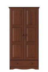 72" Coffee Solid Wood Two Door Single Drawer Combo Dresser - HomeRoots - Flyclothing LLC