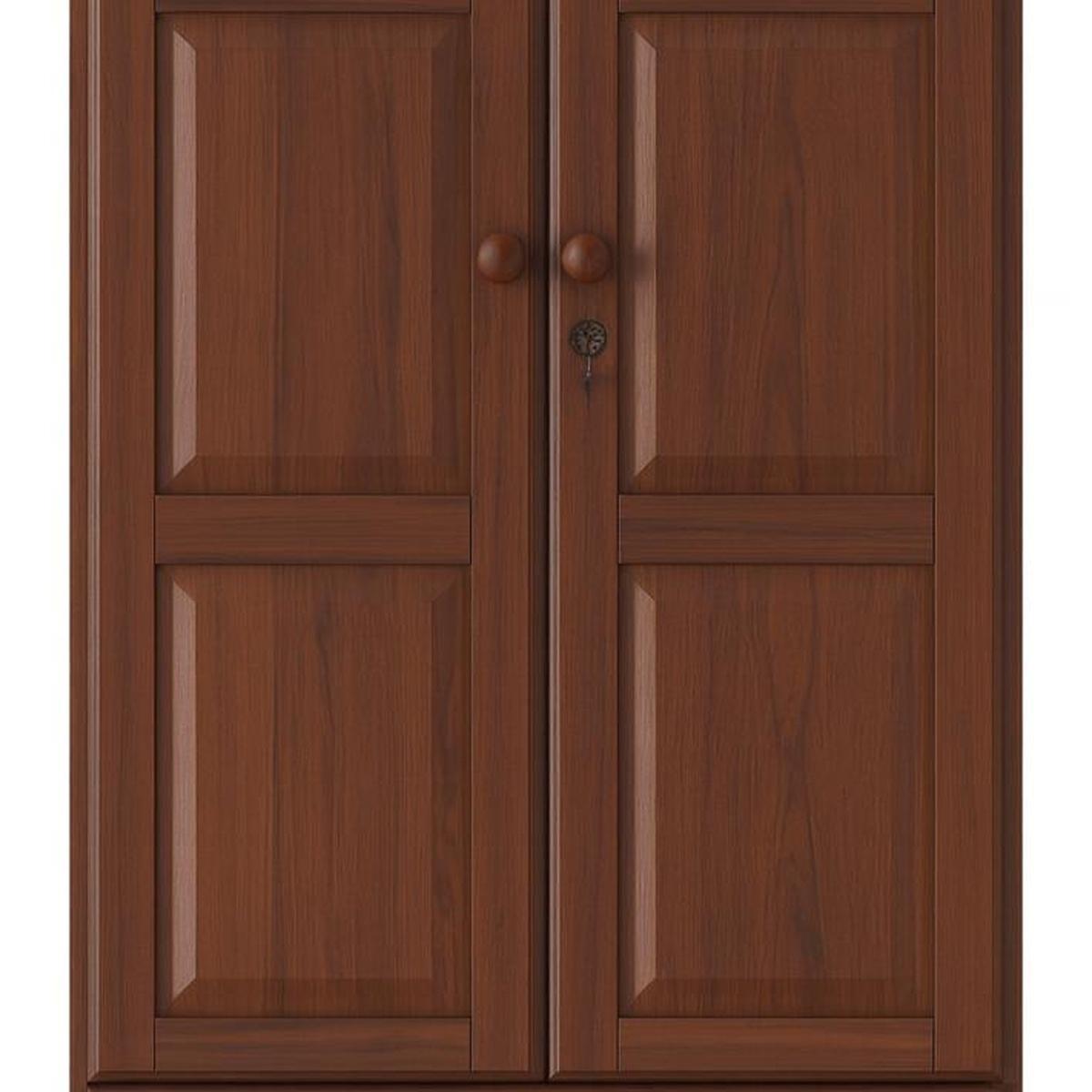 72" Coffee Solid Wood Two Door Single Drawer Combo Dresser - HomeRoots - Flyclothing LLC