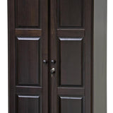 72" Dark Brown Solid Wood Two Door Single Drawer Combo Dresser - HomeRoots - Flyclothing LLC