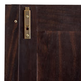 72" Dark Brown Solid Wood Two Door Single Drawer Combo Dresser - HomeRoots - Flyclothing LLC