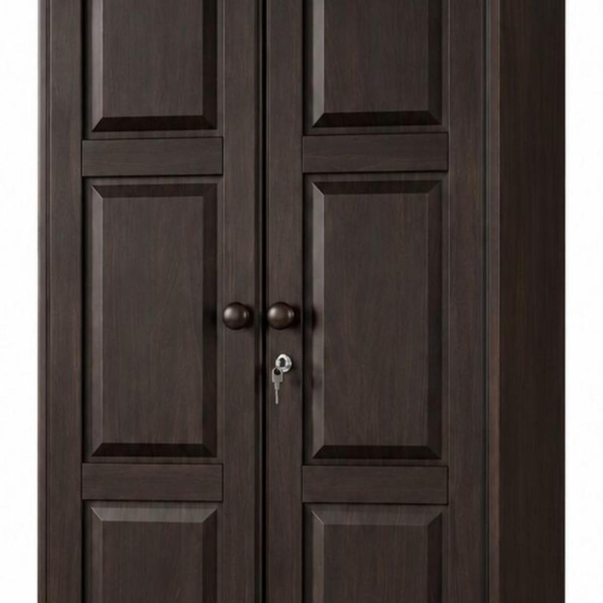 72" Espresso Solid Wood Two Door Single Drawer Combo Dresser - HomeRoots - Flyclothing LLC