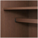 72" Coffee Solid Wood Two Door Single Drawer Combo Dresser - HomeRoots - Flyclothing LLC
