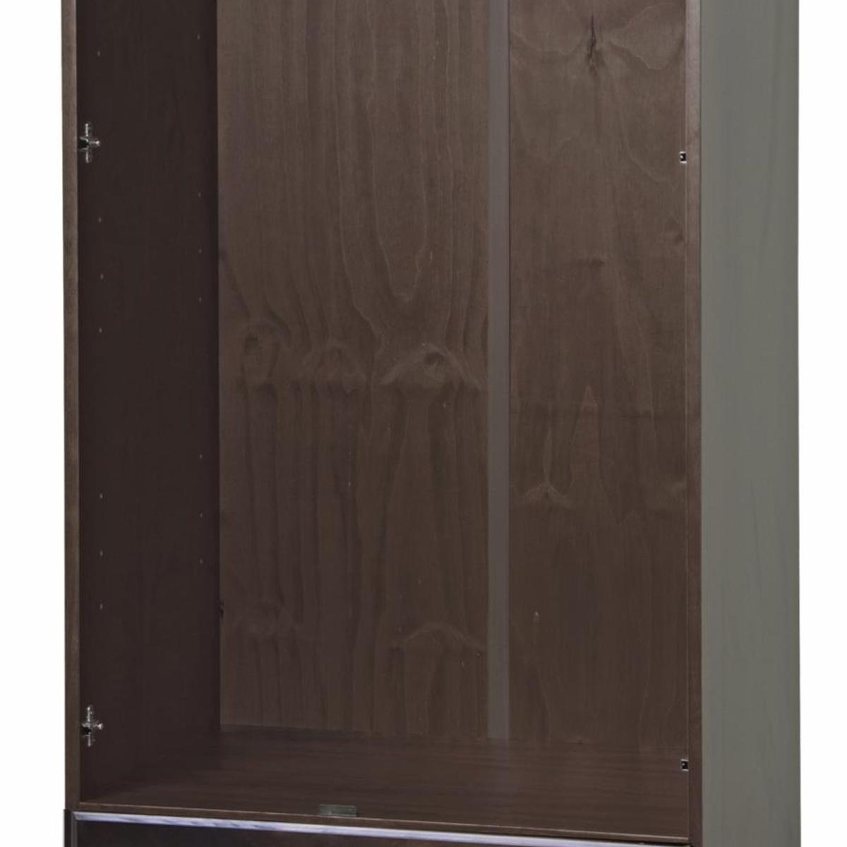 72" Dark Brown Solid Wood Two Door Single Drawer Combo Dresser - HomeRoots - Flyclothing LLC