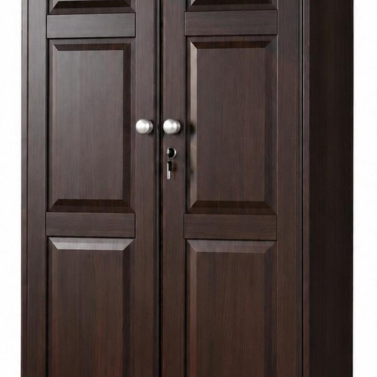 72" Dark Brown Solid Wood Two Door Single Drawer Combo Dresser - HomeRoots - Flyclothing LLC