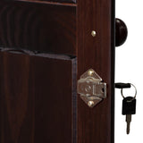 72" Dark Brown Solid Wood Two Door Single Drawer Combo Dresser - HomeRoots - Flyclothing LLC