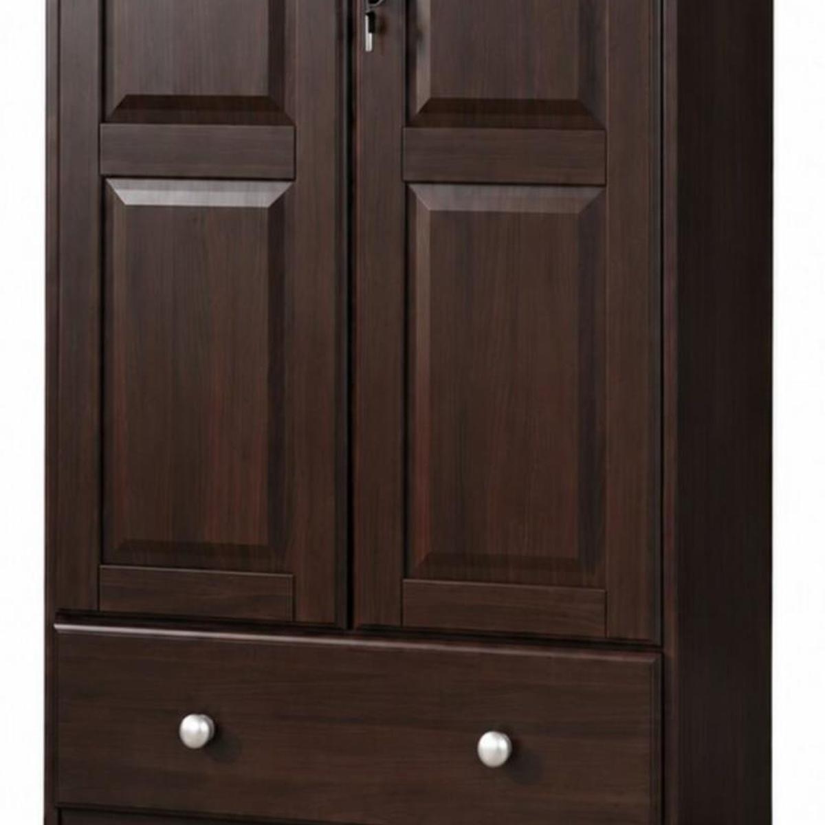 72" Espresso Solid Wood Two Door Single Drawer Combo Dresser - HomeRoots - Flyclothing LLC