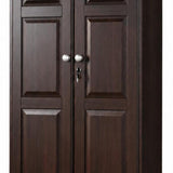 72" Espresso Solid Wood Two Door Single Drawer Combo Dresser - HomeRoots - Flyclothing LLC