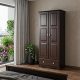 72" Espresso Solid Wood Two Door Single Drawer Combo Dresser - HomeRoots - Flyclothing LLC
