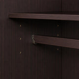 72" Dark Brown Solid Wood Three Door Two Drawer Combo Dresser - HomeRoots - Flyclothing LLC