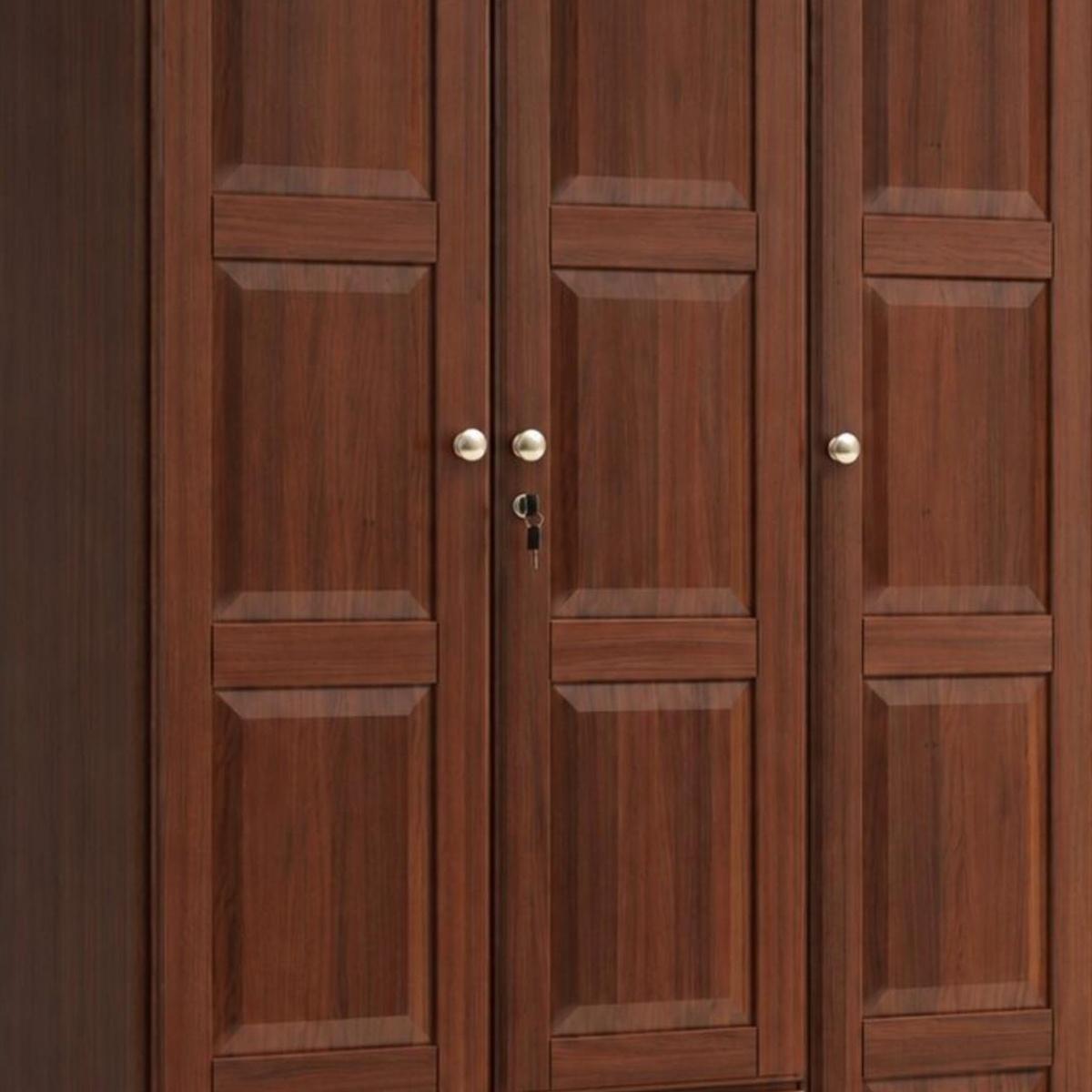 72" Coffee Solid Wood Three Door Two Drawer Combo Dresser - HomeRoots - Flyclothing LLC