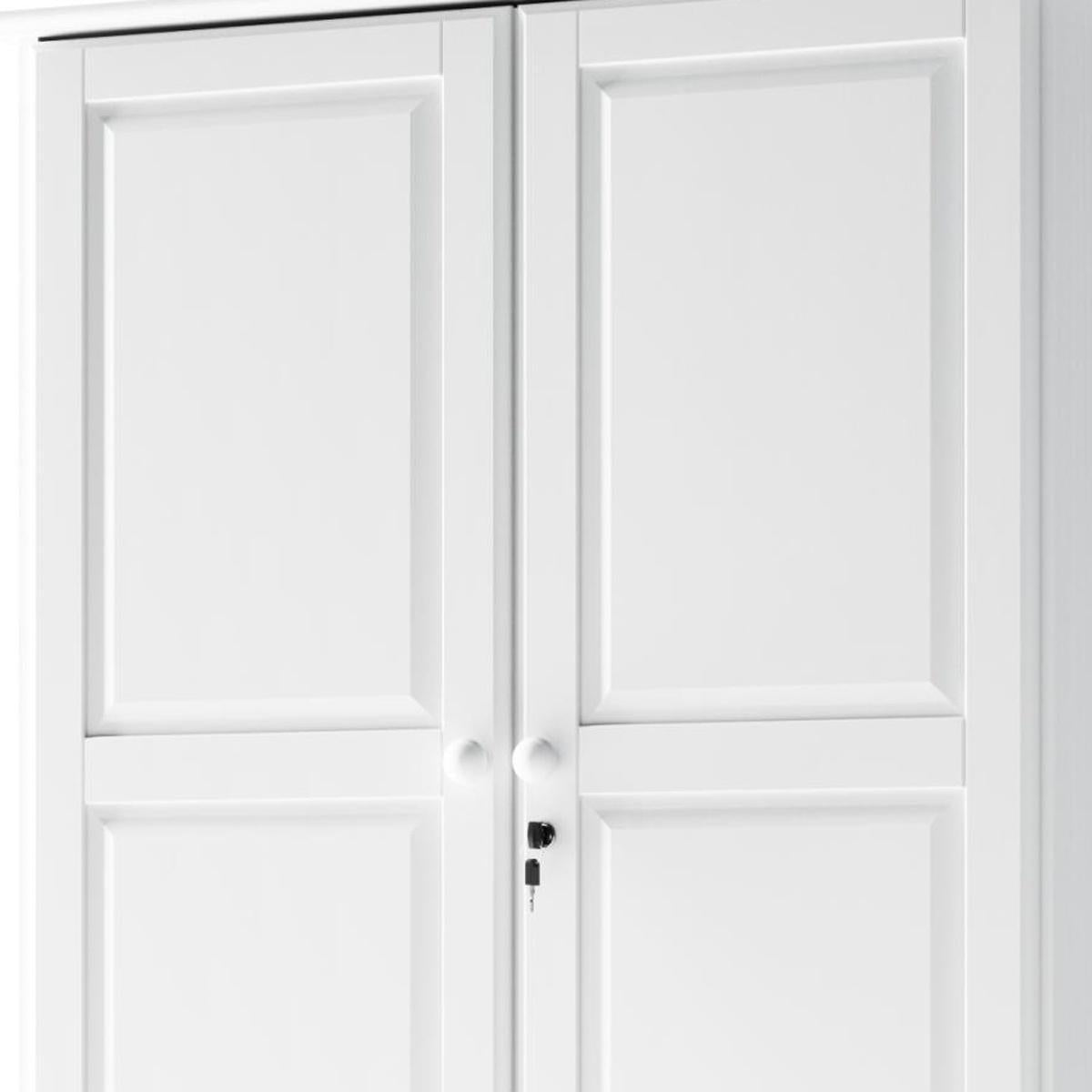 72" White Solid Wood Two Door Two Drawer Combo Dresser - HomeRoots - Flyclothing LLC