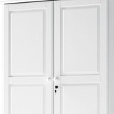 72" White Solid Wood Two Door Two Drawer Combo Dresser - HomeRoots - Flyclothing LLC