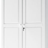 72" White Solid Wood Two Door Two Drawer Combo Dresser - HomeRoots - Flyclothing LLC