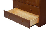 72" Coffee Solid Wood Two Door Two Drawer Combo Dresser - HomeRoots - Flyclothing LLC