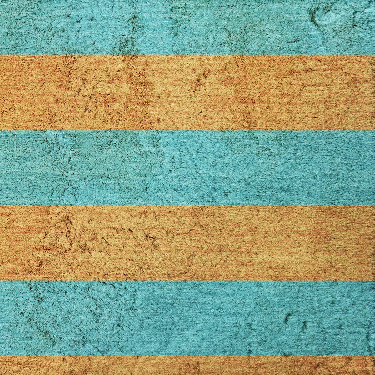 5' X 8' Aqua And Orange Striped Shag Washable Area Rug With UV Protection - HomeRoots - Flyclothing LLC