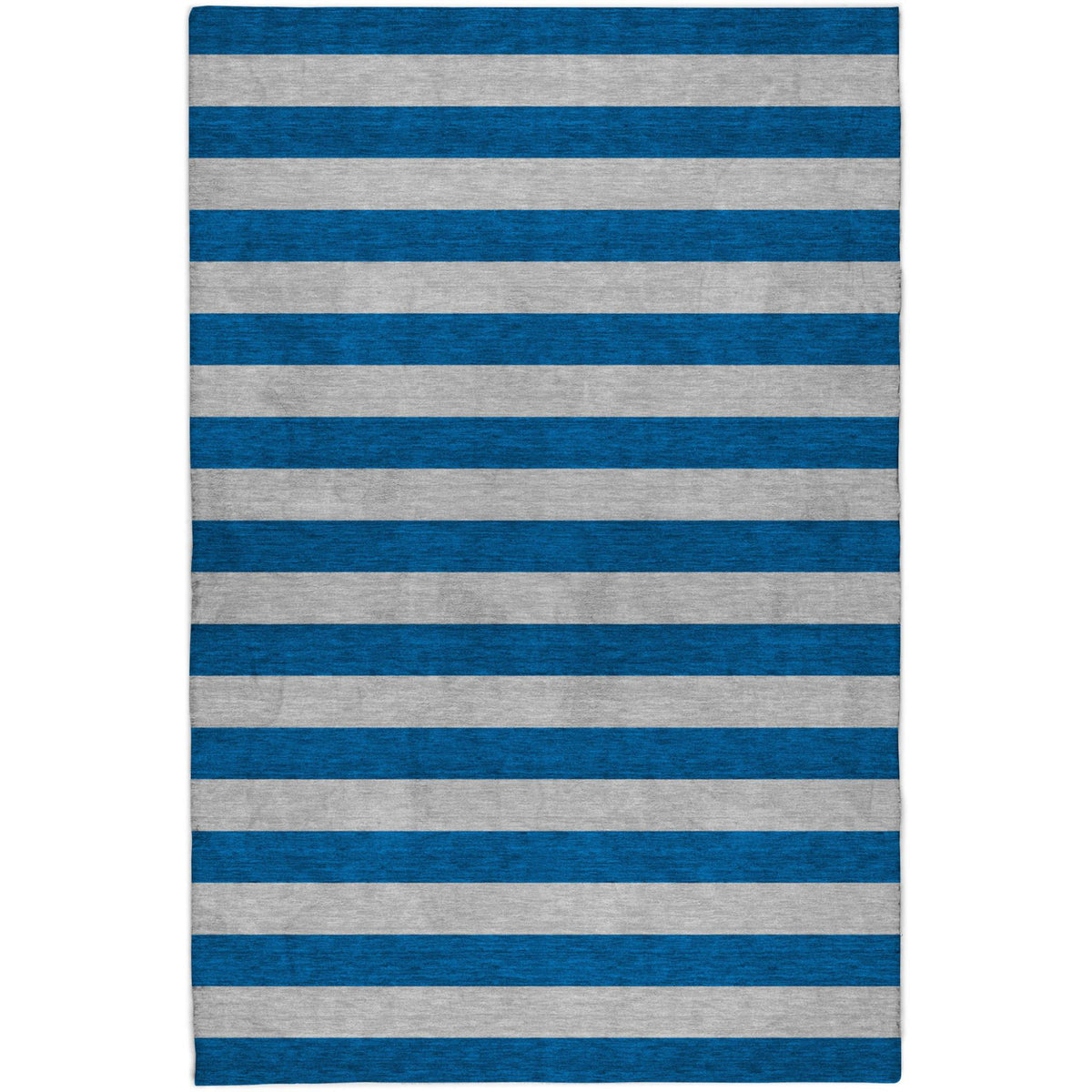 8' X 10' Blue And Gray Striped Shag Washable Area Rug With UV Protection - HomeRoots - Flyclothing LLC