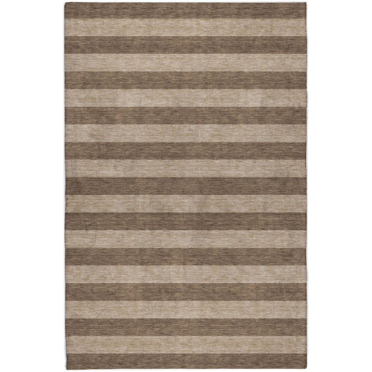 10' X 14' Coffee And Taupe Striped Shag Washable Area Rug With UV Protection - HomeRoots - Flyclothing LLC