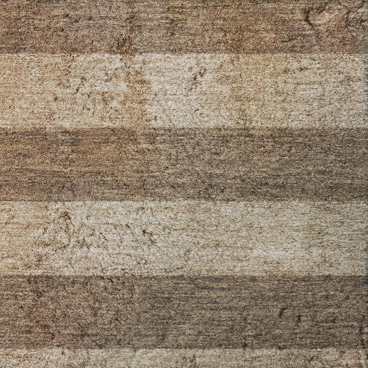 10' X 14' Coffee And Taupe Striped Shag Washable Area Rug With UV Protection - HomeRoots - Flyclothing LLC