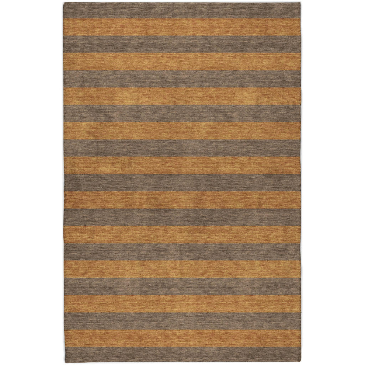 3' X 5' Brown And Copper Striped Shag Washable Area Rug With UV Protection - HomeRoots - Flyclothing LLC