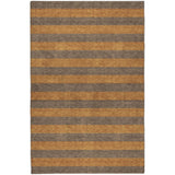 5' X 8' Brown And Copper Striped Shag Washable Area Rug With UV Protection - HomeRoots - Flyclothing LLC